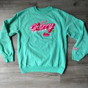 Alani Nu Teal Sweatshirt with Cherry Graphic